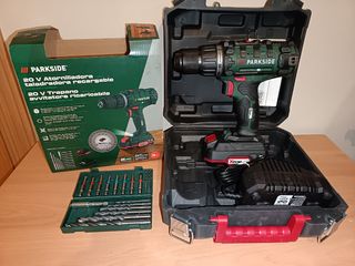 Taladro Atornillador Parkside 20V Completo
