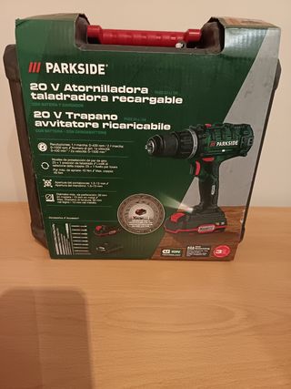 Taladro Atornillador Parkside 20V Completo