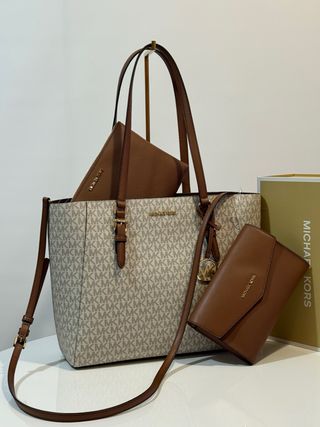 Bolso Tote Michael Kors Canvas Marrón