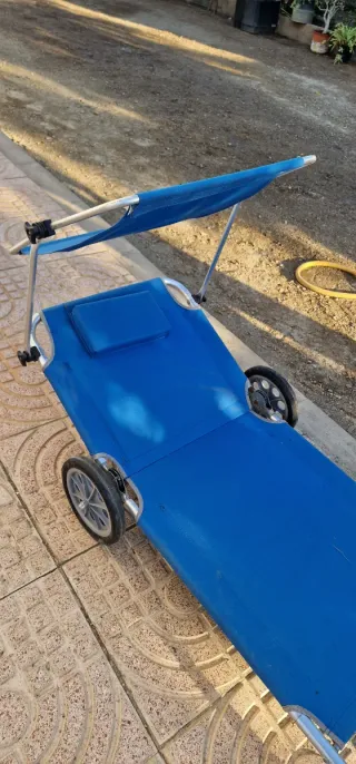Tumbona y Carrito Playa Azul