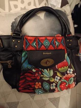 Bolso Desigual Negro Multicolor