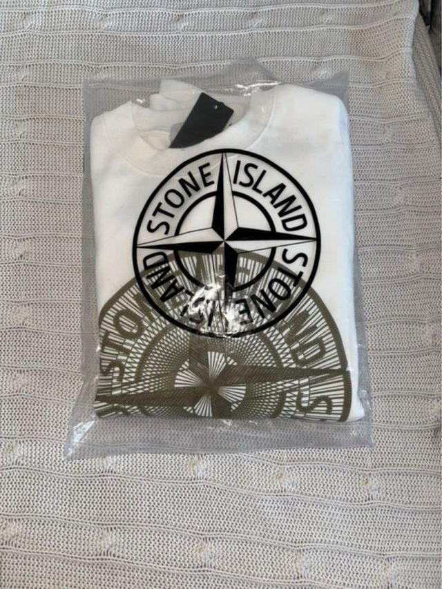 Sudadera Stone Island Blanca Talla S