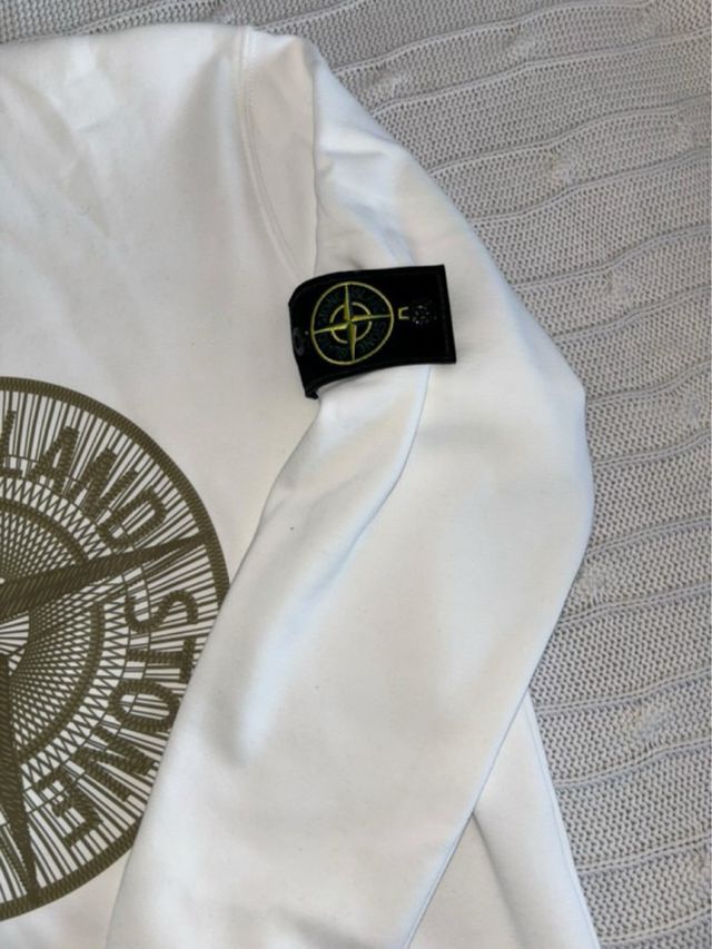 Sudadera Stone Island Blanca Talla S