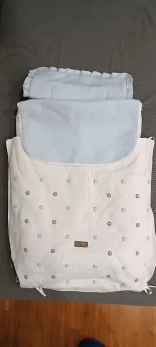 Saco Capazo Bebé Rosy Fuentes Gris