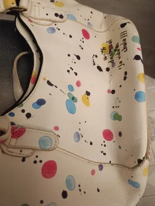 Bolso Desigual blanco lunares