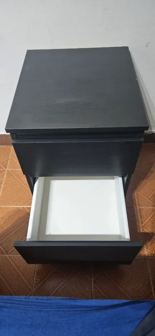 Comodino Ikea 2 cassetti nero