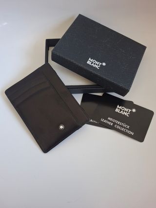 Cartera negra piel Mont Blanc