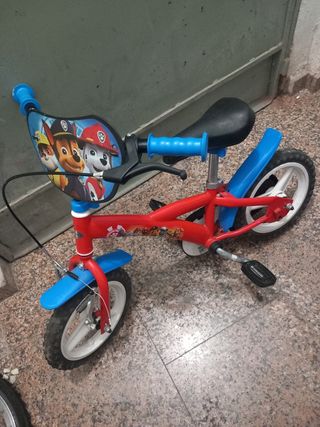 Bicicleta infantil Paw Patrol roja