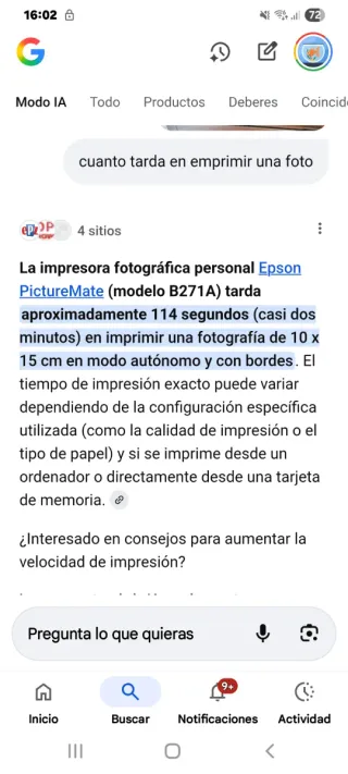 Impresora Epson PictureMate Portátil