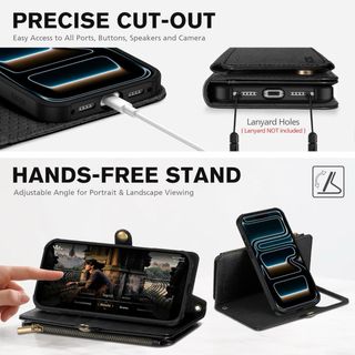 NUEVO! Funda iPhone 17 Pro Cartera Negra