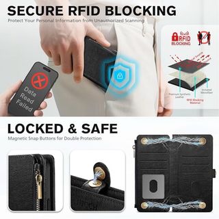 NUEVO! Funda iPhone 17 Pro Cartera Negra