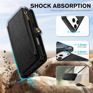 NUEVO! Funda iPhone 17 Pro Cartera Negra