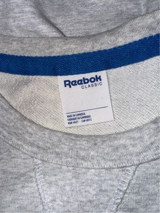 Sudadera Reebok Classic Talla M Gris/Azul