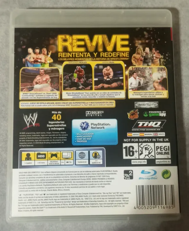 Juego PS3 Legends of WrestleMania