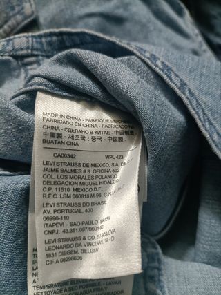 Camisa Levis Vaquera Mujer Talla S