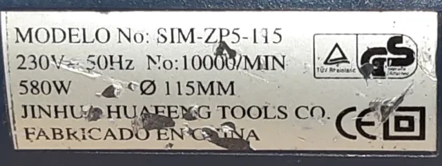 Radial Acter 580W para discos de 115mm