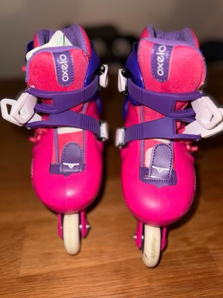 Patines Oxelo rosas y morados talla ajustable