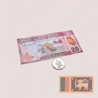 Moneda 10 RUPIAS y Billete 20 RUPIAS - Sri Lanka