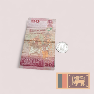 Moneda 10 RUPIAS y Billete 20 RUPIAS - Sri Lanka