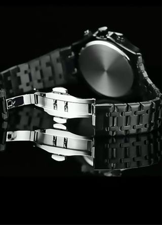 Reloj Hombre Negro/Plateado