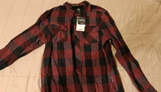 Camisa Billabong cuadros roja y negra Talla S