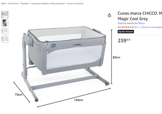 Culla Chicco Next2Me Magic Cool Grey