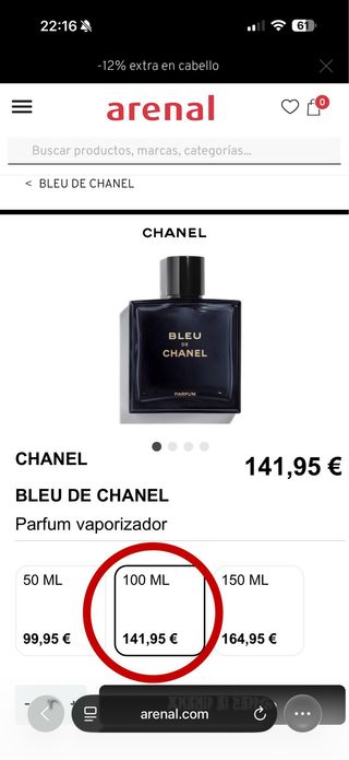 Bleu de Chanel PARFUM 100 ml