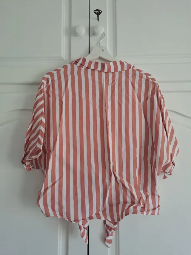 Camisa rayas rosa y blanca