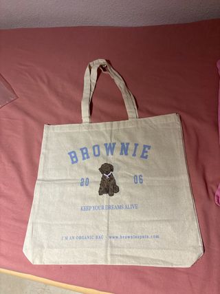Bolsa de tela Brownie con perro