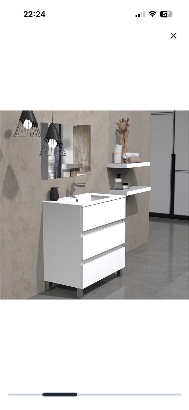 Mueble baño lavabo 70x45 sin abrir 