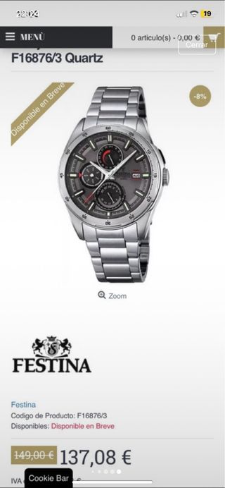 Reloj Festina Hombre Acero Inoxidable