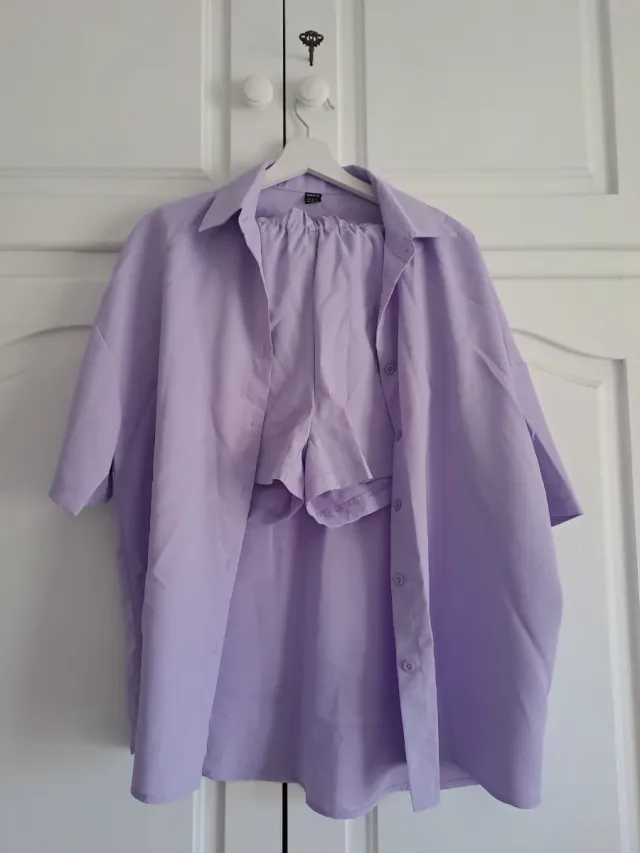 Conjunto Blusa y Pantalón Lila Talla Única