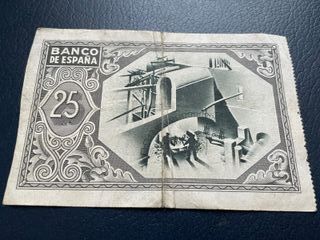 Billete 25 pesetas 1 enero 1937, Guerra Civil