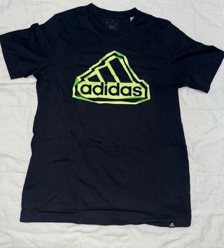 Camiseta Adidas Talla M Negra/Verde