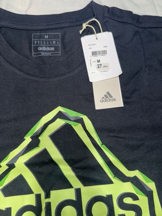 Camiseta Adidas Talla M Negra/Verde
