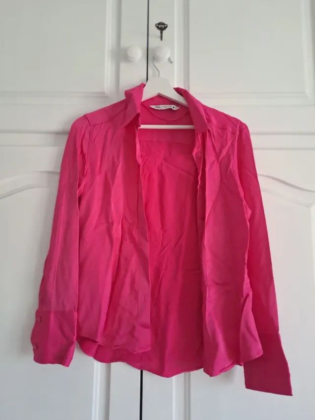 Camisa Zara Fuchsia Talla M