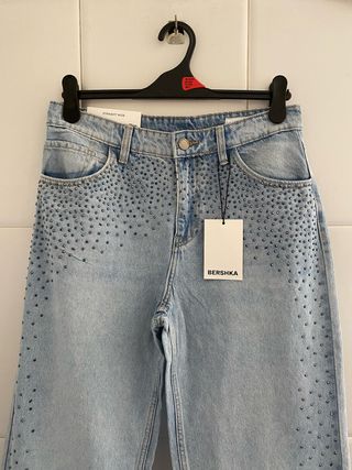 Pantalón Vaquero Straight Wide Zara de Mujer Talla