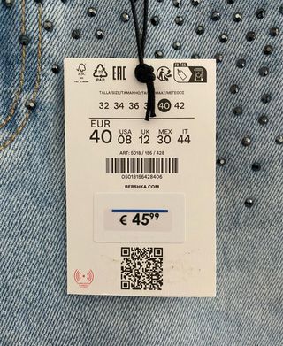 Pantalón Vaquero Straight Wide Zara de Mujer Talla
