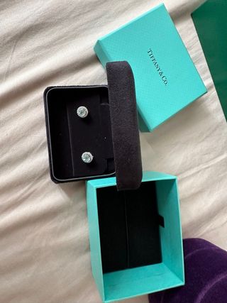 Tiffany Soleste Pendientes Aguamarina Diamante