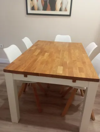 Mesa de Comedor Extensible y 6 Sillas a juego