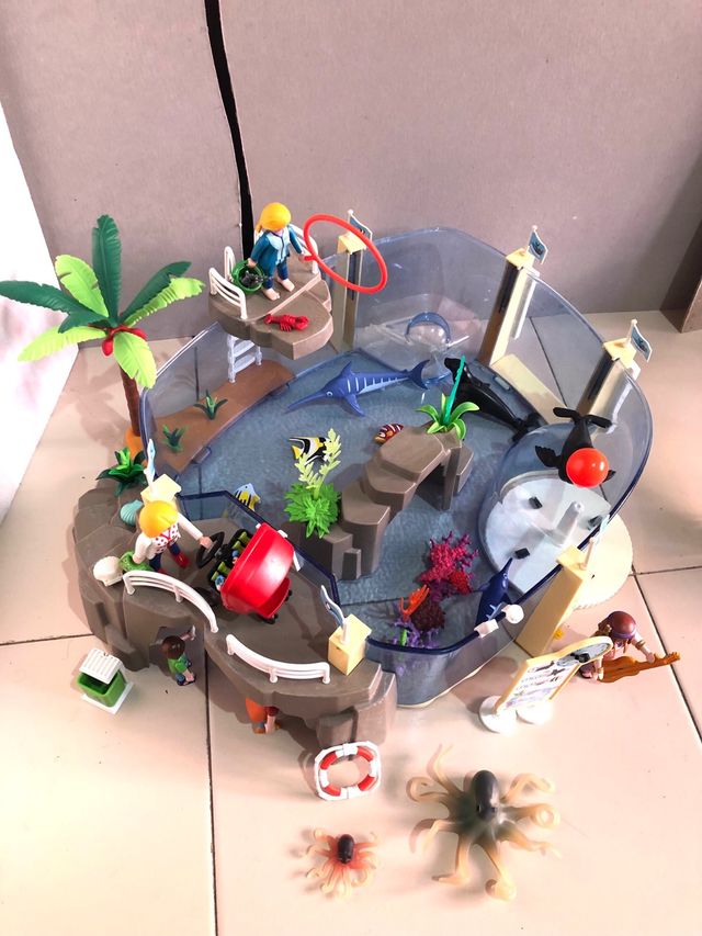 Acuario grande Playmobil 9060 focas cuidadores etc
