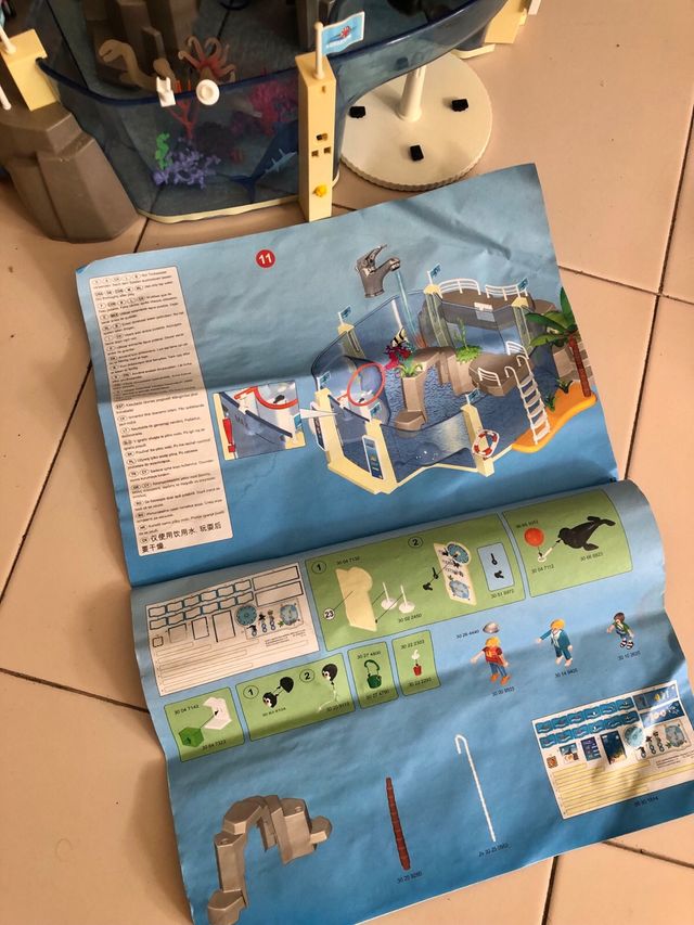 Acuario grande Playmobil 9060 focas cuidadores etc