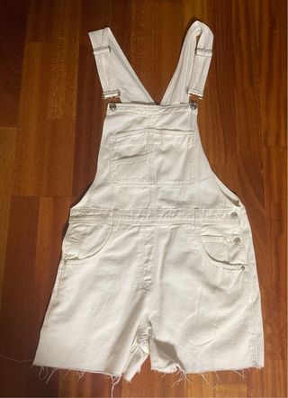 Mono tejano blanco corto talla 38