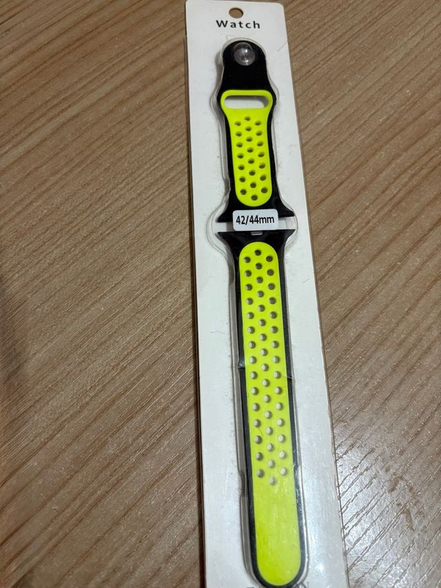 Correa Apple Watch 42/44mm Negra y Amarilla