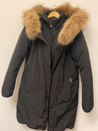 Plumífero Woolrich Negro con Capucha