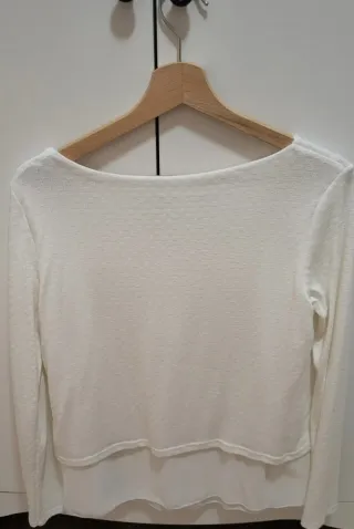 Blusa blanca manga larga