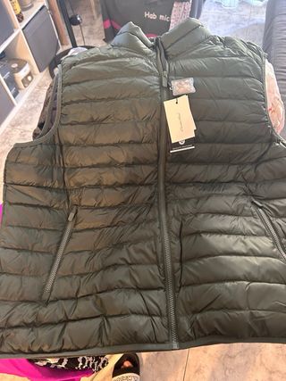 Chaleco plumífero Emilio Tucci verde 4XL