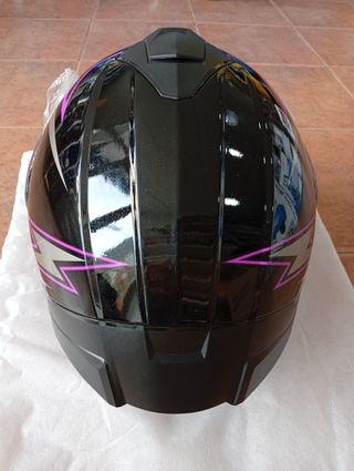 Casco modular negro con visera solar 2XL-3XL.