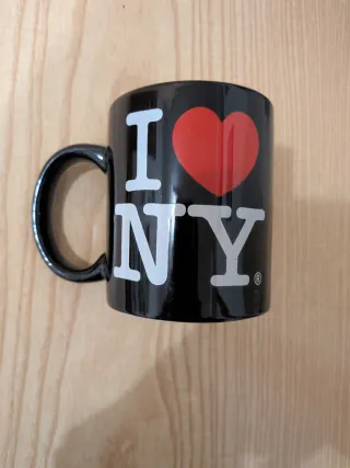 Tazza I Love NY Ceramica Nera e Rossa
