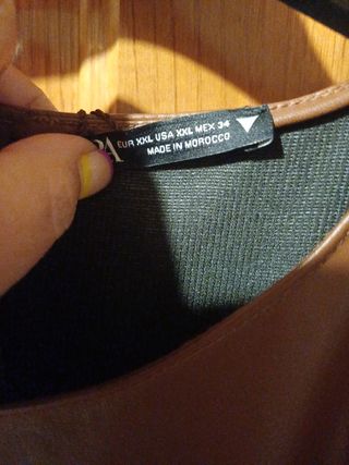 Vestido polipiel marrón